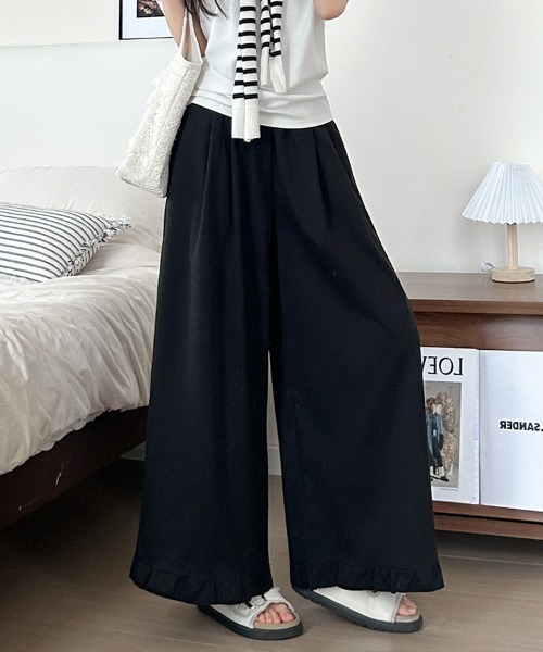 パンツ ハイウエストフリルパンツ レディース : ZOZOTOWN Yahoo!店