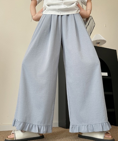 パンツ ハイウエストフリルパンツ レディース : ZOZOTOWN Yahoo!店