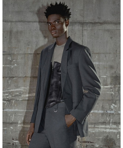ジャケット テーラードジャケット WOOL DOBBY SINGLE BREASTED JACKET メンズの画像