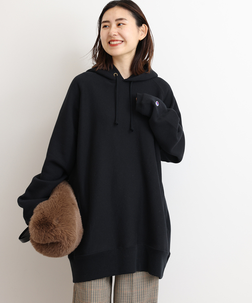 「Champion」 プルオーバーパーカー MEDIUM ブラック レディース_画像9