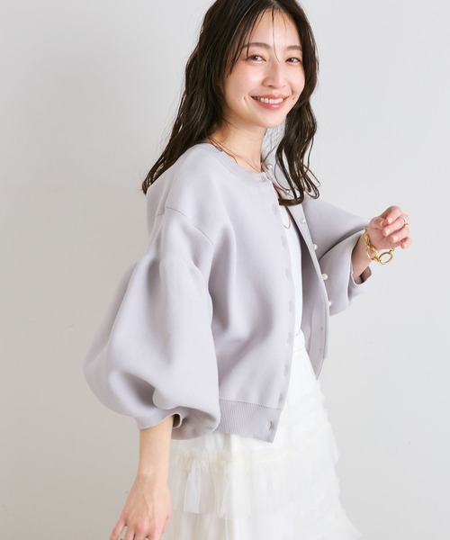 「La boutique BonBon」 ニットカーディガン FREE ライトグレー レディースの画像