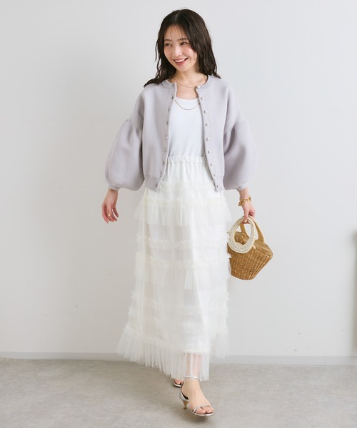 「La boutique BonBon」 ニットカーディガン FREE ライトグレー レディースの画像
