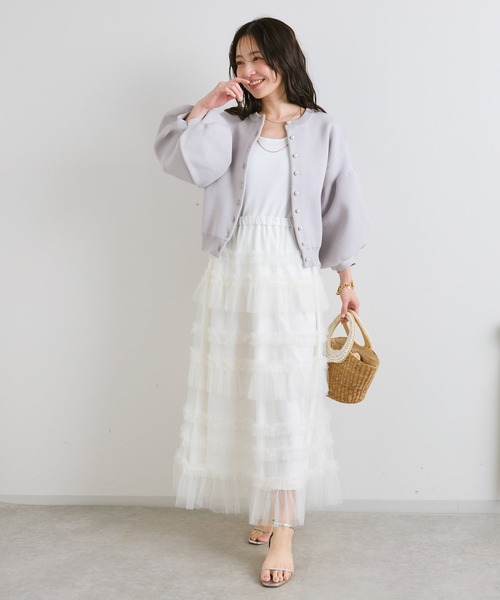 「La boutique BonBon」 ニットカーディガン FREE ライトグレー レディースの画像