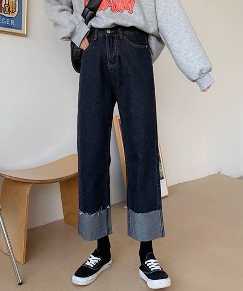 「.KOM」 デニムパンツ FREE インディゴブルー レディース_画像4