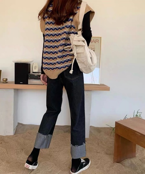 「.KOM」 デニムパンツ FREE インディゴブルー レディース_画像7