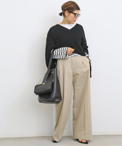 MUSE de Deuxieme Classe チノ タックワイドパンツ 36 Deuxieme Classe（ドゥーズィエムクラス） チノパンツ 36 ベージュ