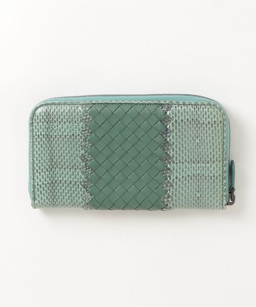BOTTEGA VENETA グリーンレザー財布 BOTTEGA VENETA（ボッテガ・ヴェネタ） 財布 - グリーン レディース