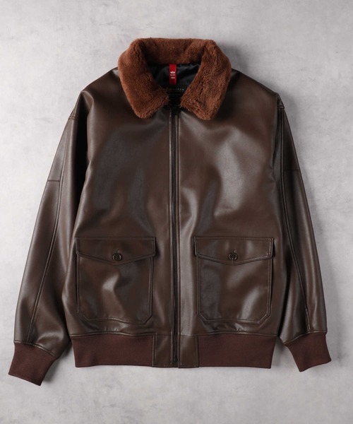 ALPHA INDUSTRIES レザージャケット MEDIUM Alpha Industries（アルファ・インダストリーズ） レザージャケット M