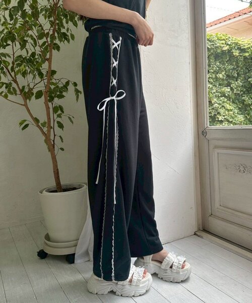 「OLIVE des OLIVE」 スウェットパンツ FREE ネイビー レディース_画像2