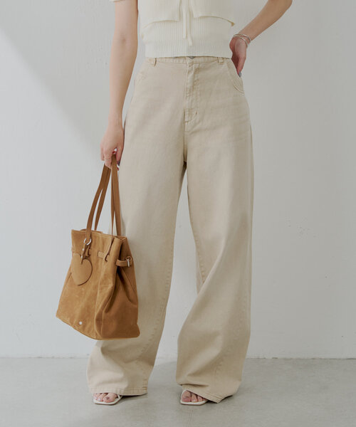 「Chico」 デニムパンツ LARGE ベージュ レディース_画像8