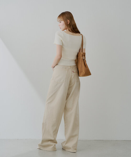 「Chico」 デニムパンツ LARGE ベージュ レディース_画像9
