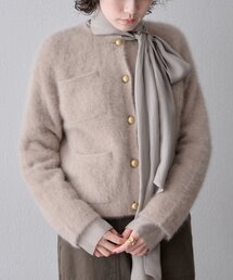 【ほぼ未使用✨】Whim Gazette ふんわり　カシミヤ混　カーディガン Whim Gazette（ウィム ガゼット） カーディガン 「WEB限定カラーあり