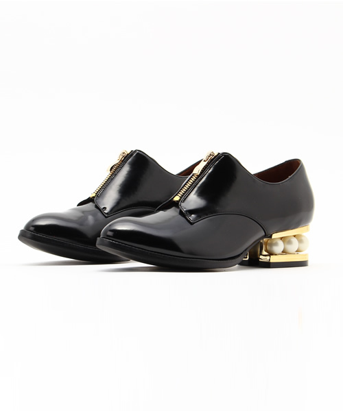 Jeffrey Campbell ローファー センタージッパーパールヒール