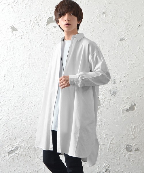 シャツ ブラウス メンズ長袖ブロードビッグシルエットロングレギュラーシャツ Zozotown Paypayモール店 通販 Paypayモール