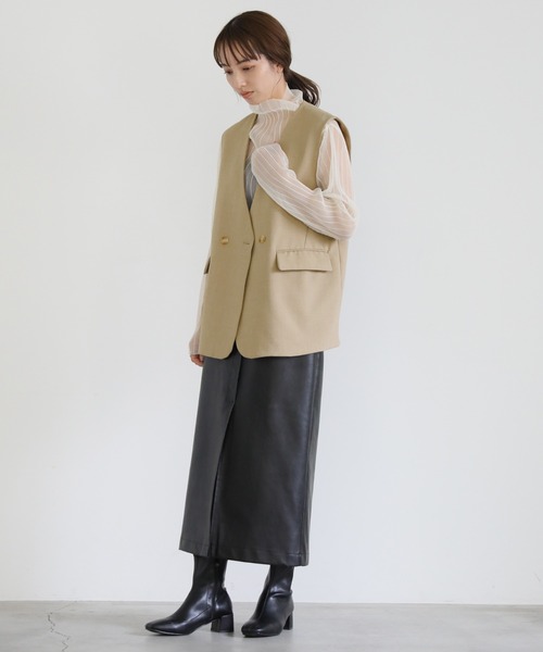 select MOCA（セレクトモカ） セットアップ ノーカラールーズベスト