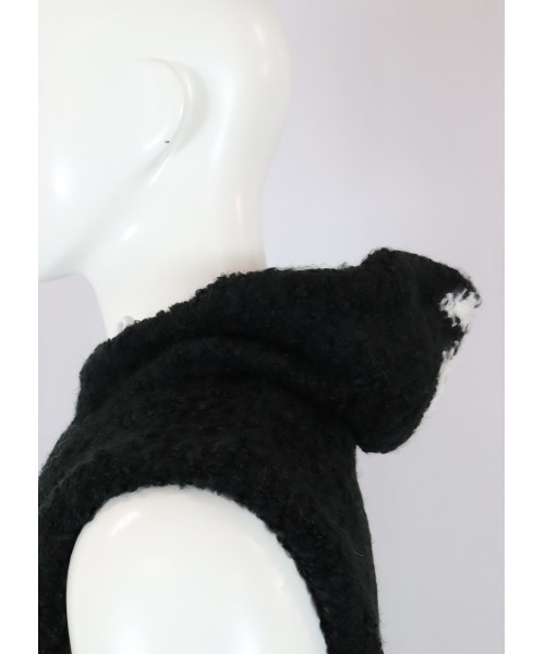 ARCHIVIO アルチビオ　モノクロ　ボア ベスト　ジャケット　レディース ARCHIVIO アルチビオ モノクロ ボア ベスト ジャケット レディース