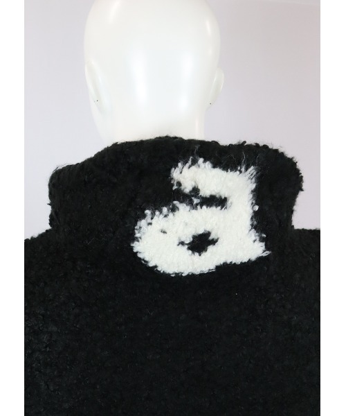 ARCHIVIO アルチビオ　モノクロ　ボア ベスト　ジャケット　レディース ARCHIVIO アルチビオ モノクロ ボア ベスト ジャケット レディース