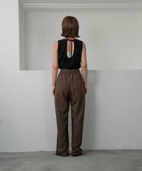 lawgy（ラウジー） パンツ tuck straight belt set pants / タック