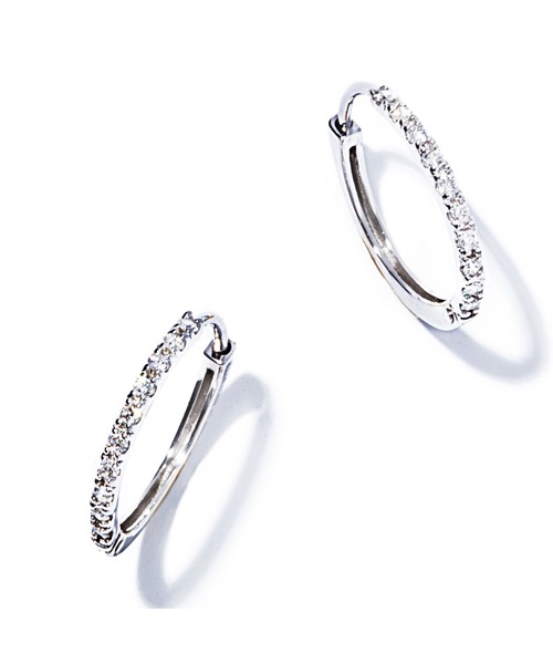 ピアス 「les bon bon」hoop diamond pierce WG BOB202W レディースの画像