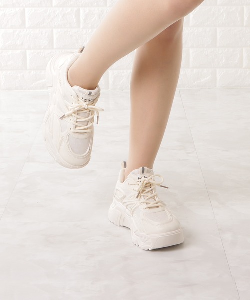 Lace Ladies（レースレディース） スニーカー ワントーン厚底ダッド