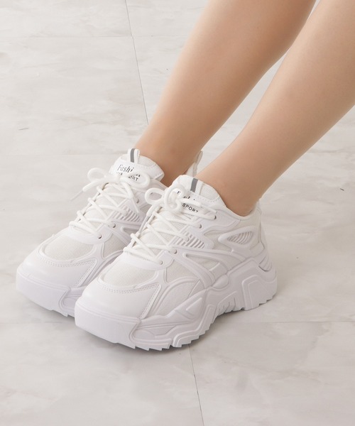 Lace Ladies（レースレディース） スニーカー ワントーン厚底ダッド