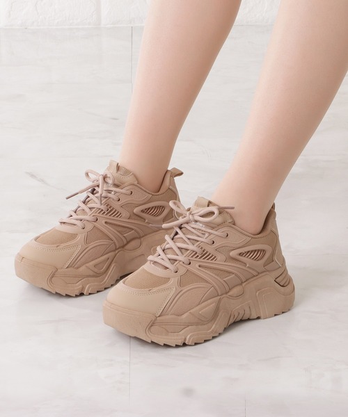 Lace Ladies（レースレディース） スニーカー ワントーン厚底ダッド