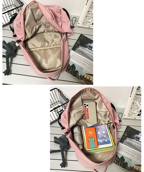 【未使用品】russet　ナイロンリュック　A4　グレーピンク florist（フローリスト） デイバック リュック 「A4対応/軽量」「撥水