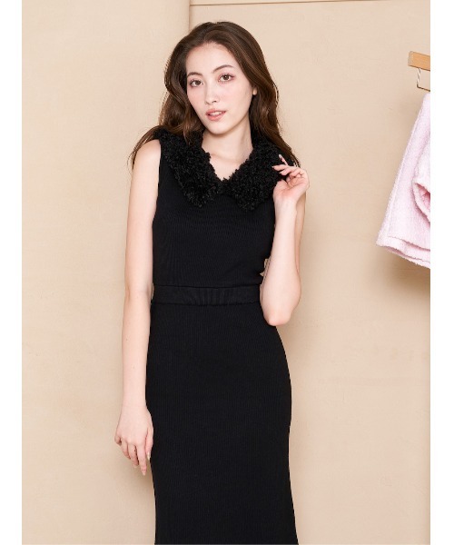 darich パールビジューネックワイドベアワンピース ダーリッチ Darich パールビジューネックワイドベアワンピース