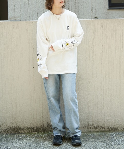 tシャツ 袖オバケプリント ロングスリーブTシャツ メンズ レディース | NO NEED | 07