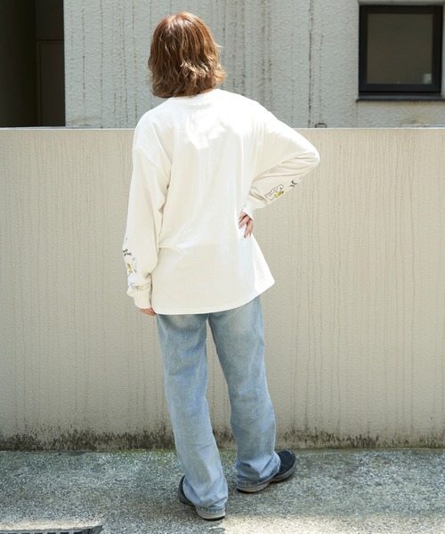 tシャツ 袖オバケプリント ロングスリーブTシャツ メンズ レディース | NO NEED | 08