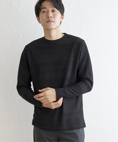 ikka tシャツ ランダムリップルボーダーロンT メンズ : ZOZOTOWN Yahoo