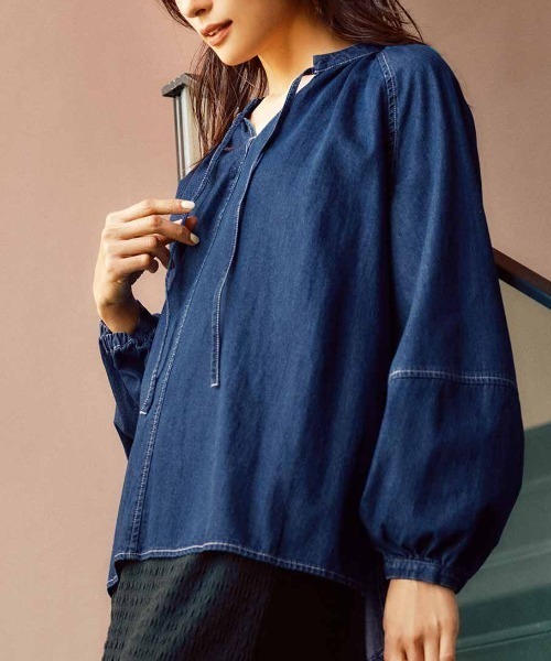 IEDIT（イディット） ブラウス シャツ フェミニンな印象で着られる