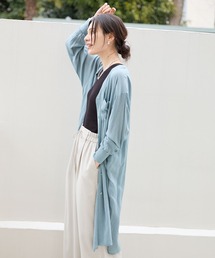 セタイチロウ　シアーシャツロングワンピース　プリーツ　キュプラ100% ブラック セタイチロウ シアーシャツロングワンピース プリーツ キュプラ