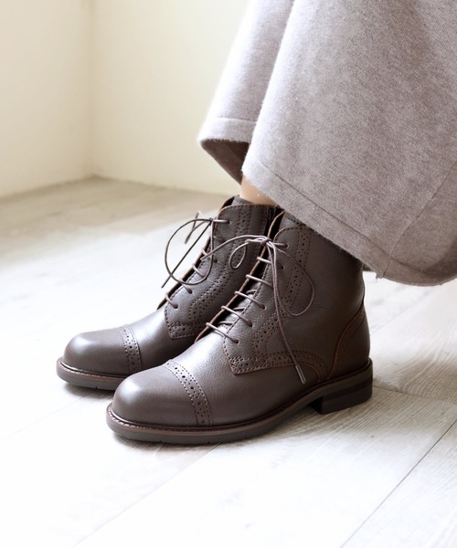 MODE KAORI（モードカオリ） ブーツ 「3E」メダリオンレースアップ