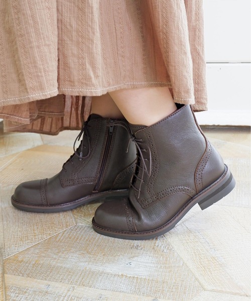 MODE KAORI（モードカオリ） ブーツ 「3E」メダリオンレースアップ