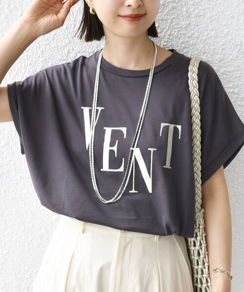 SHIPS tシャツ ローズペトール 半袖 プリント TEE レディース