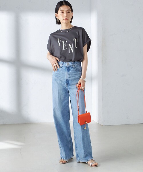 【シップス　ウィメン】ローズペトール 半袖 プリント TEE SHIPS 【シップス ウィメン】ローズペトール 半袖 プリント TEE