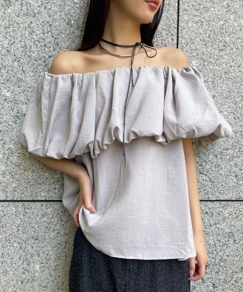 2WAYバックリボンブラウス AIC. ブラウス シャツ 2WAYバックリボンオフショルトップス