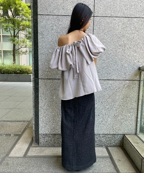 2WAYバックリボンブラウス AIC. ブラウス シャツ 2WAYバックリボンオフショルトップス