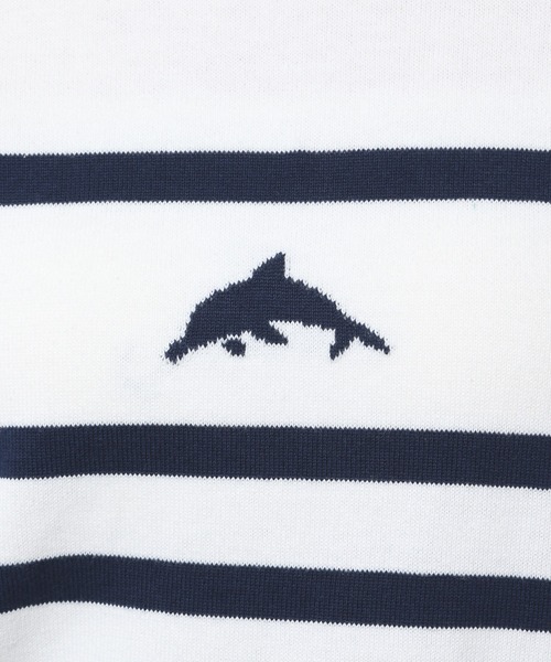 ニット セーター 「UNISEX」Wai Kei／イルカボーダーニットT レディース メンズ WaiKei ニット セーター 「UNISEX」Wai Kei／イルカボーダー