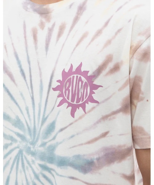 RVCA tシャツ メンズ TIEDYE SUN STAMP Tシャツ 「2024年夏