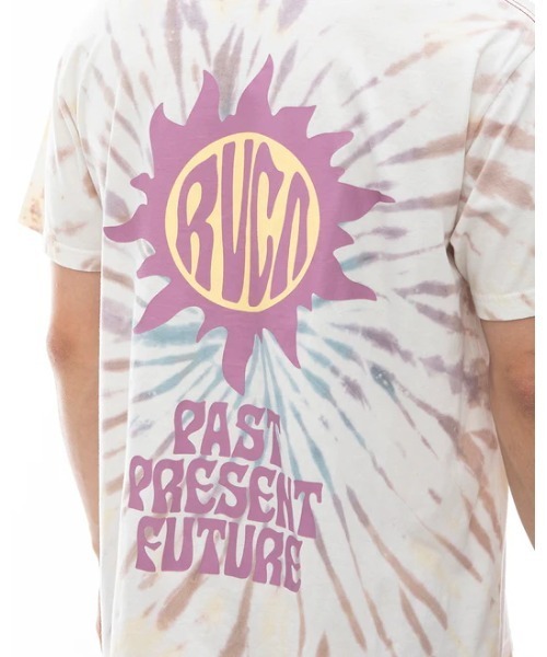【RVCA】TIEDYE SUN STAMP Ｔシャツ RVCA tシャツ メンズ TIEDYE SUN STAMP Tシャツ 「2024年夏