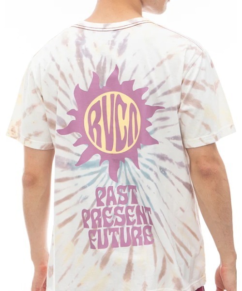 2024 JOURNEY 日本公演 Tie-Dye人気Tシャツ　XLサイズ RVCA tシャツ メンズ TIEDYE SUN STAMP Tシャツ 「2024年夏