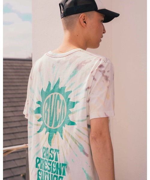 RVCA tシャツ メンズ TIEDYE SUN STAMP Tシャツ 「2024年夏