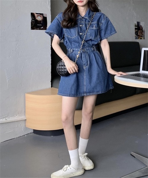 FREE STYLISTS ワンピース レディース デニムワンピース : ZOZOTOWN