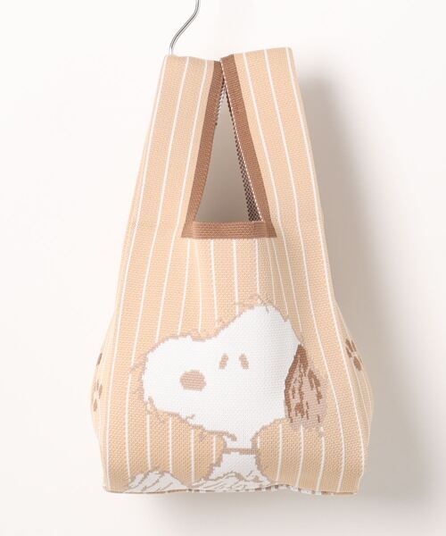 PEANUTS トートバッグ PEANUTS/ピーナッツ ニット ミニトート