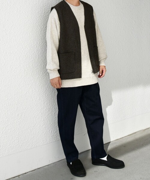 SHIPS ニット ツイード クルーネック ベスト ジレ グリーン 楽天市場】【SALE／40%OFF】《予約》＜手洗い可能＞ニット
