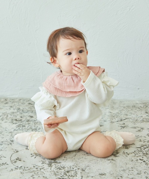 ちゃちゃ　jojo maman bebe ロンパースとスタイセット org.jpg