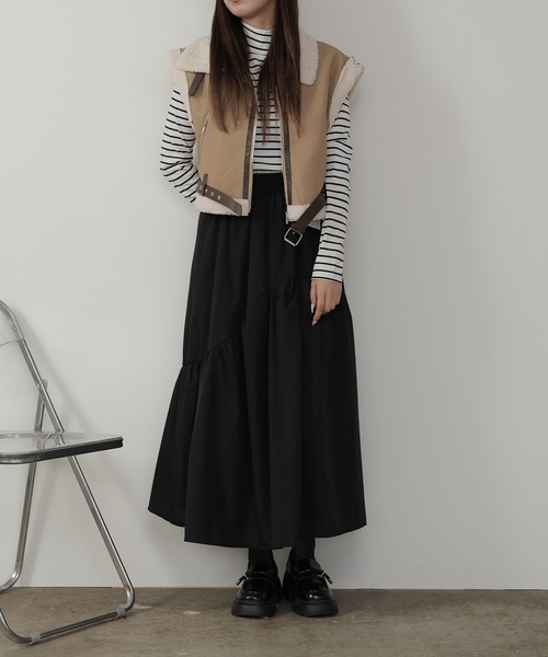 ROOP TOKYO ムートンコート ボアコート ベルト付き ショート丈