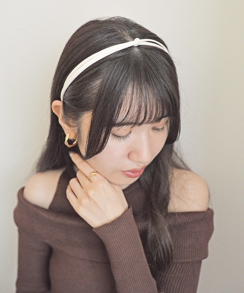 styiro カチューシャ ノッティレザースリムカチューシャ